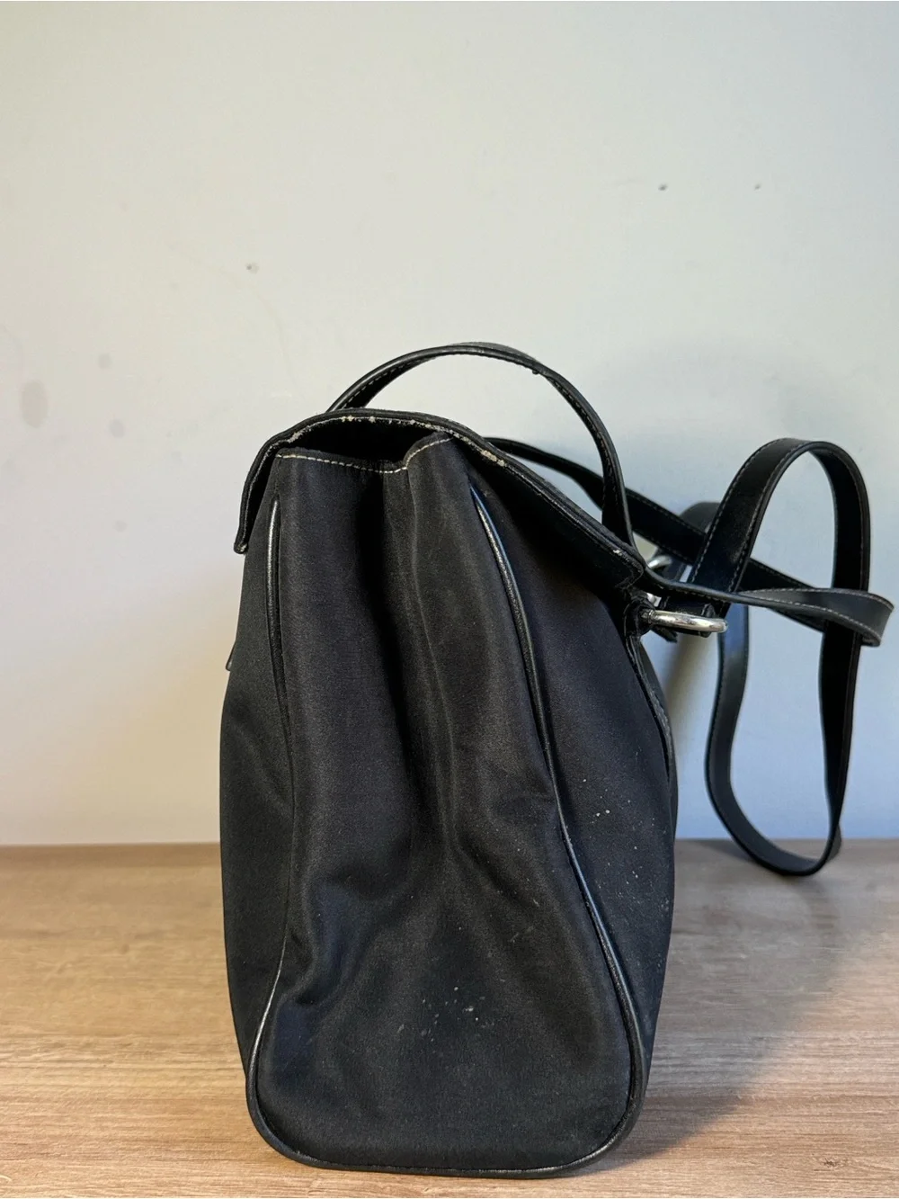 Men's Black Duffel Bag with Turn-Lock Closure